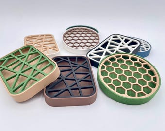 シンプルなソープディッシュ | 洗練されたミニマリストのバスルームアクセサリー | キッチンアクセサリー | カスタムカラー | ホームデコレーション | バスルーム | 新築祝いギフト |