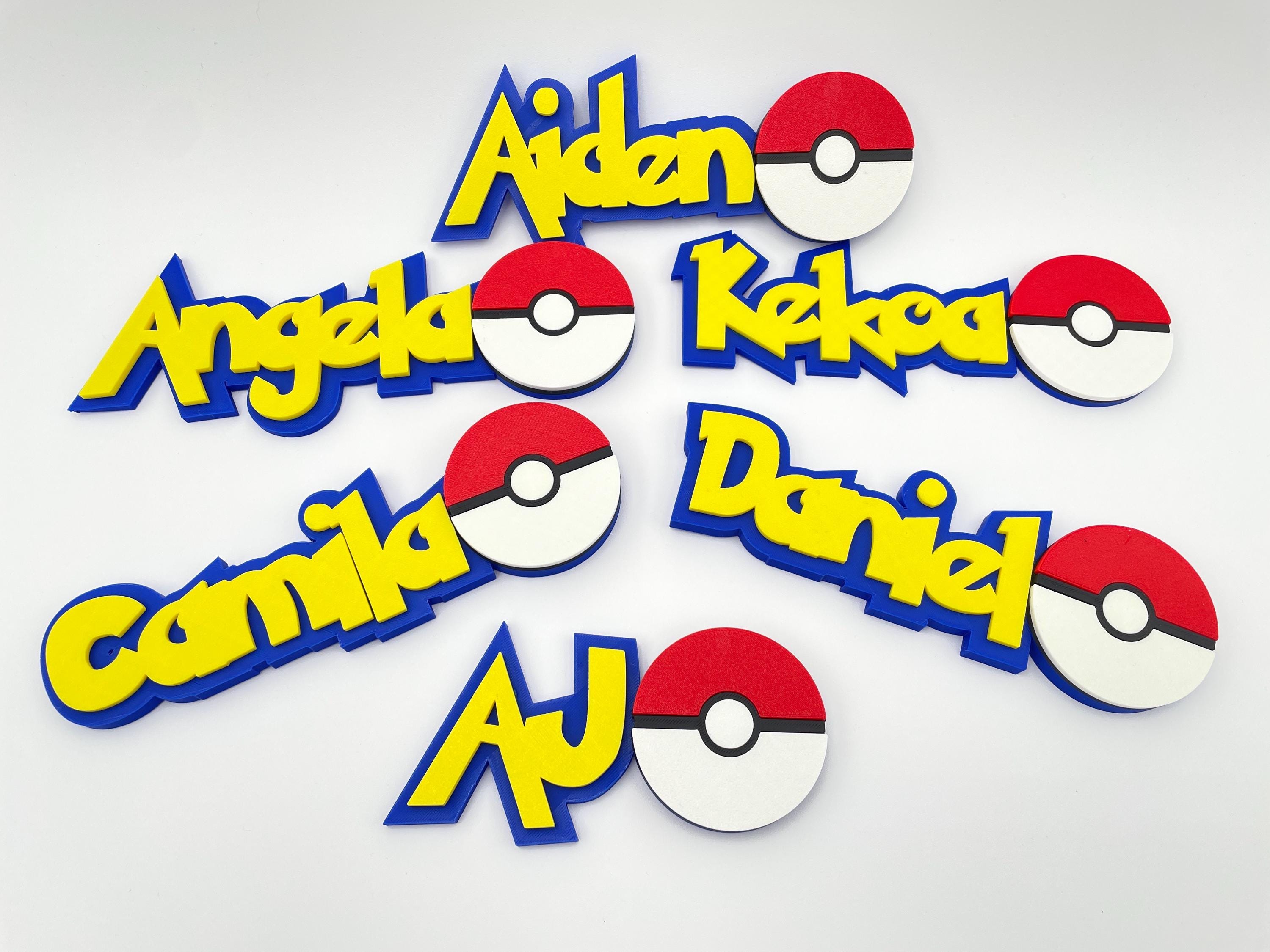 Custom Anime Nameplate | Personalized Desk & Wall Sign | Anime Pika | Catch Them All | Kids room | Game Room | Customized Door Sign |