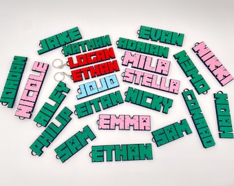 Gaming-Themed 3D Name Keychain | Custom Keyring for Backpacks & Consoles