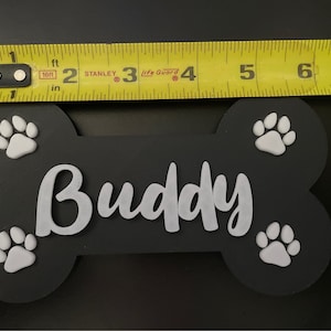 Personalized Dog Bone Name Sign | 3D Printed Pet Decor - Etsy