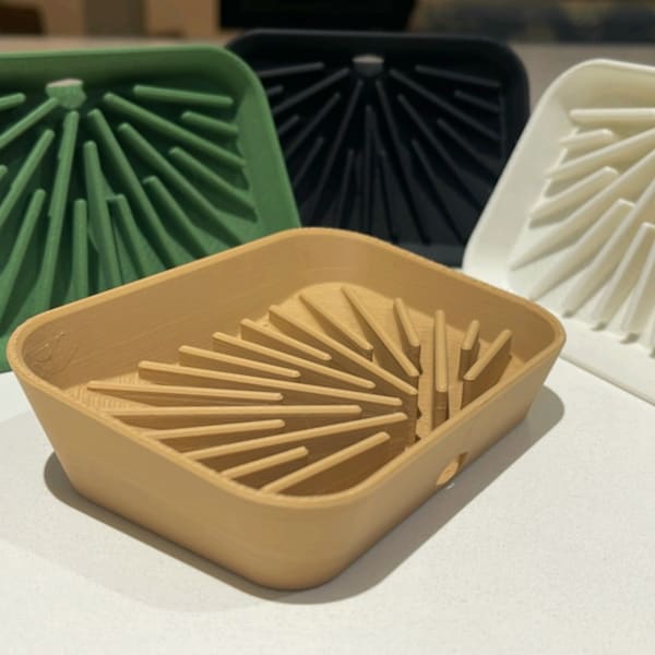 Modern 3D Printed Soap Dish - Stylish Drainage Soap Holder - Durable Bathroom Accessory in Custom Colors- Home Decor - Kitchen Essentials