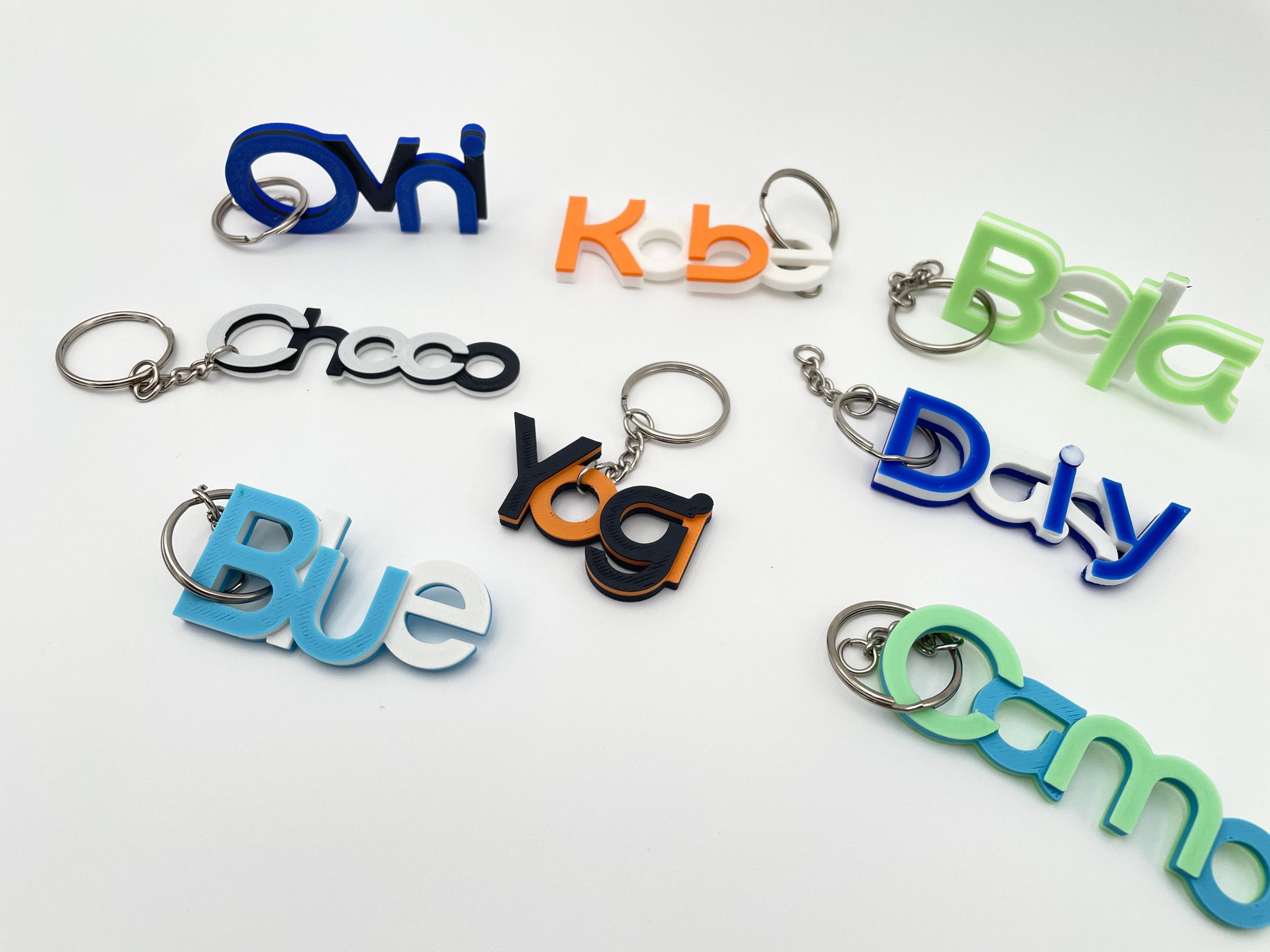 Custom 3D Printed Keychain | Custom Key Chain | Name Keychain | Custom ...