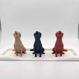 Three Dog Ring Holder with Dog Bed Dish - Unique Ring Holder for Ring Display- Engagement Gift Personalized Ring Holder - Gifts For Her/ Him