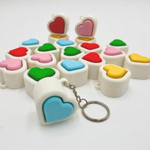 Heart Fidget Clicker | Custom Colors | Heart Shaped Keychain | Gifts for School | Kids | Party Favors |
