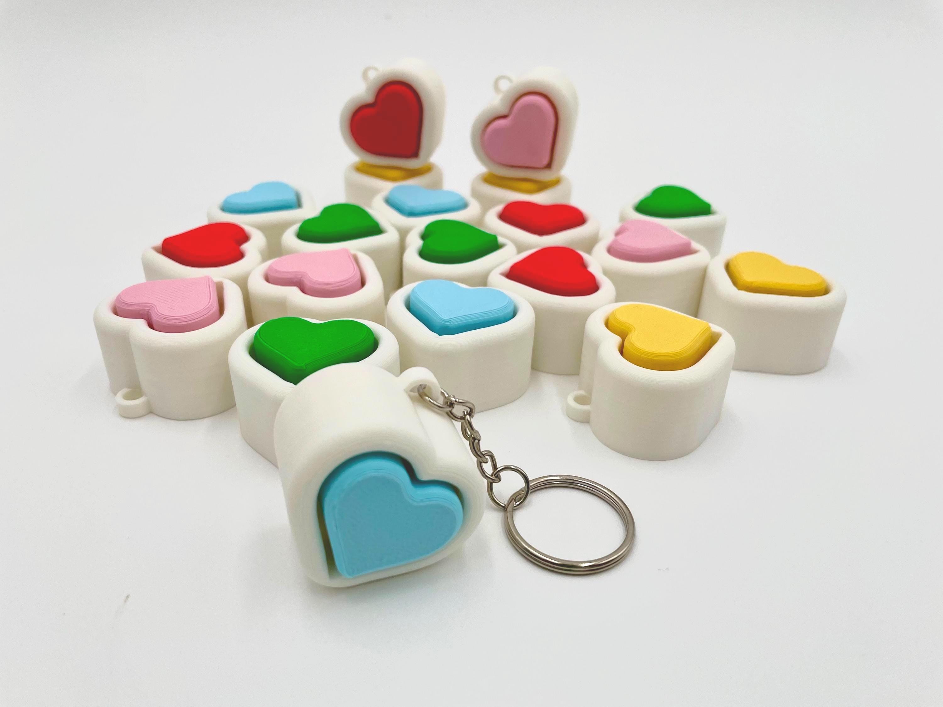Heart Fidget Clicker | Custom Colors | Heart Shaped Keychain | Gifts ...