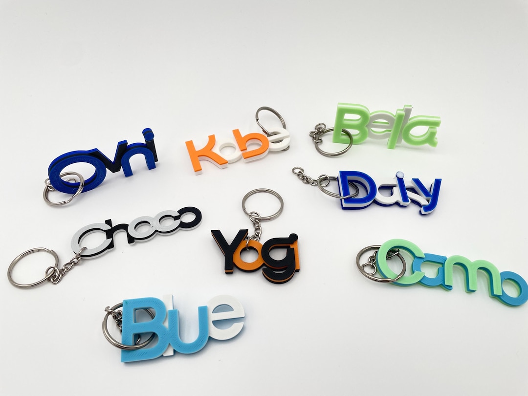 Custom 3D Printed Keychain | Custom Key Chain | Name Keychain | Custom ...