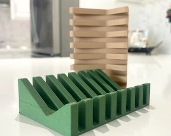 Moderne 3D gedruckte Seifenschale - Stilvoller Seifenhalter - Langlebiger Seifenhalter in benutzerdefinierten Farben - Wohnkultur - für Dusche/Küche