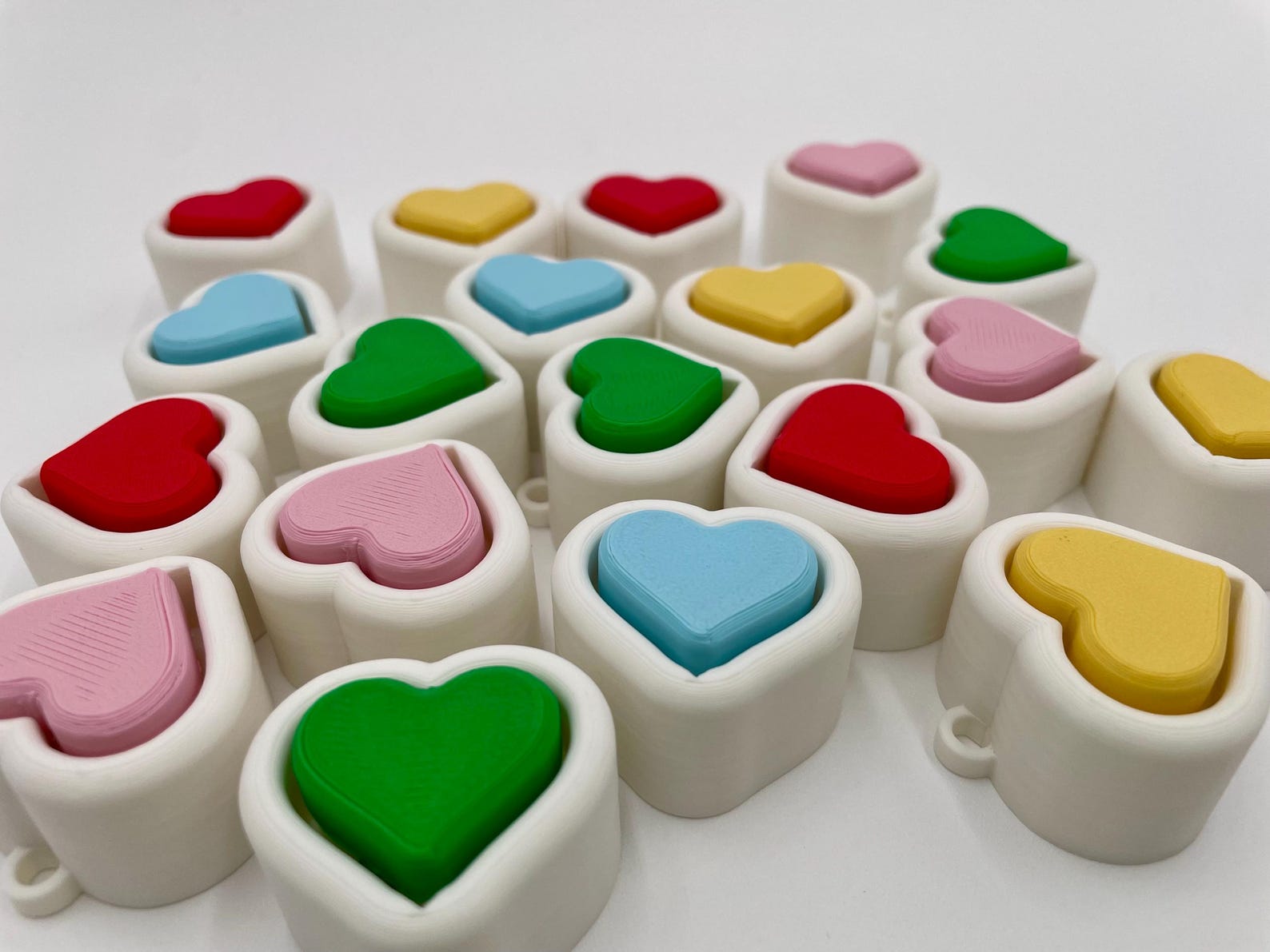 Heart Fidget Clicker | Custom Colors | Heart Shaped Keychain | Gifts ...