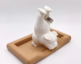 Personalized Bulldog Ring Holder | Funny Dog Jewelry Tray | 3D Printed Ring Dish | Cute Vanity Decor | Bulldog Gift | Jewelry Organizer