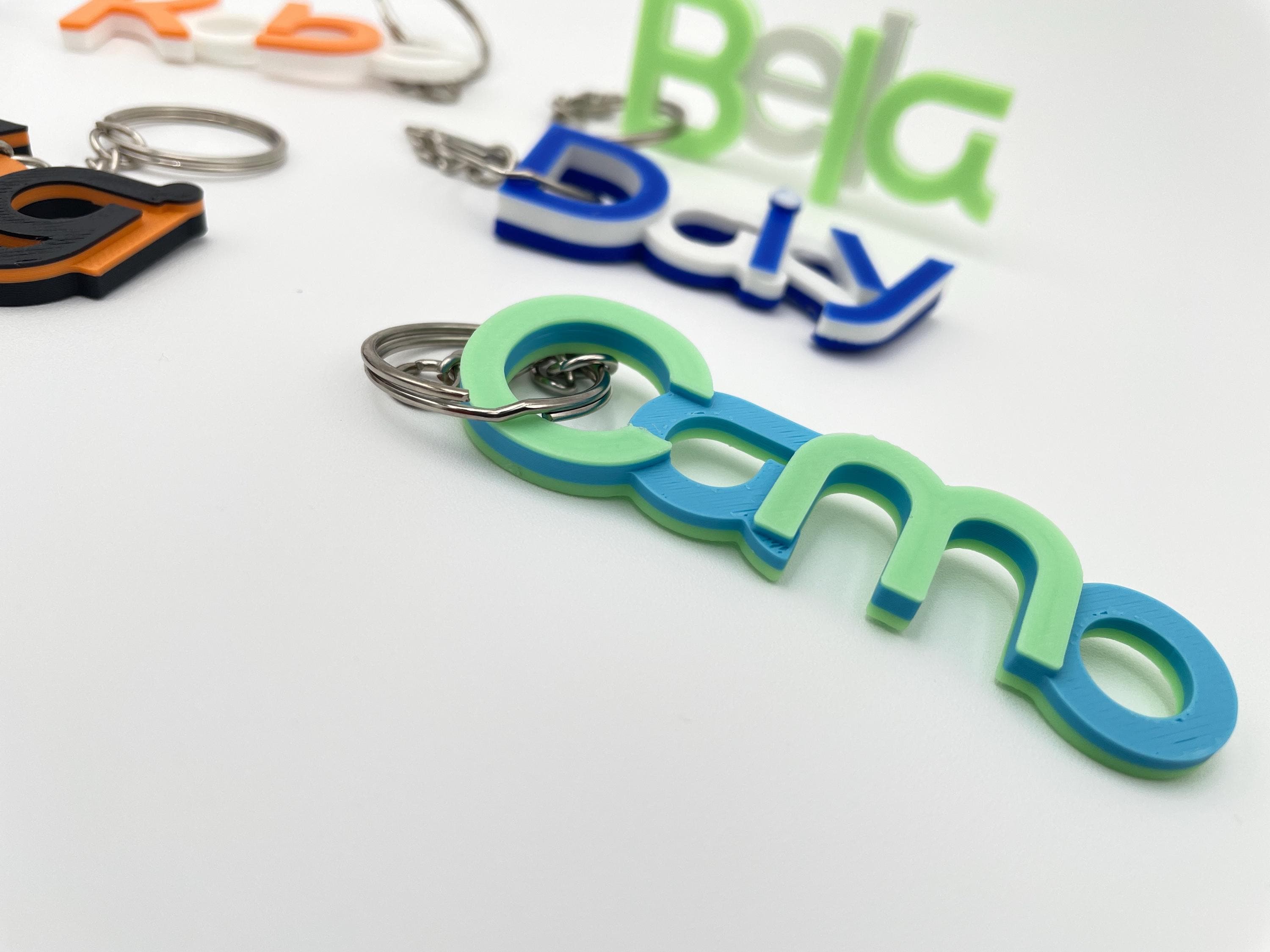 Custom 3D Printed Keychain | Custom Key Chain | Name Keychain | Custom ...