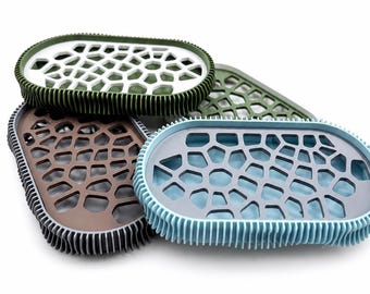 Modern Soap Dish | Sleek Minimalist Bathroom Accessory | Durable Kitchen Accessory | Custom Colors | Home Decor