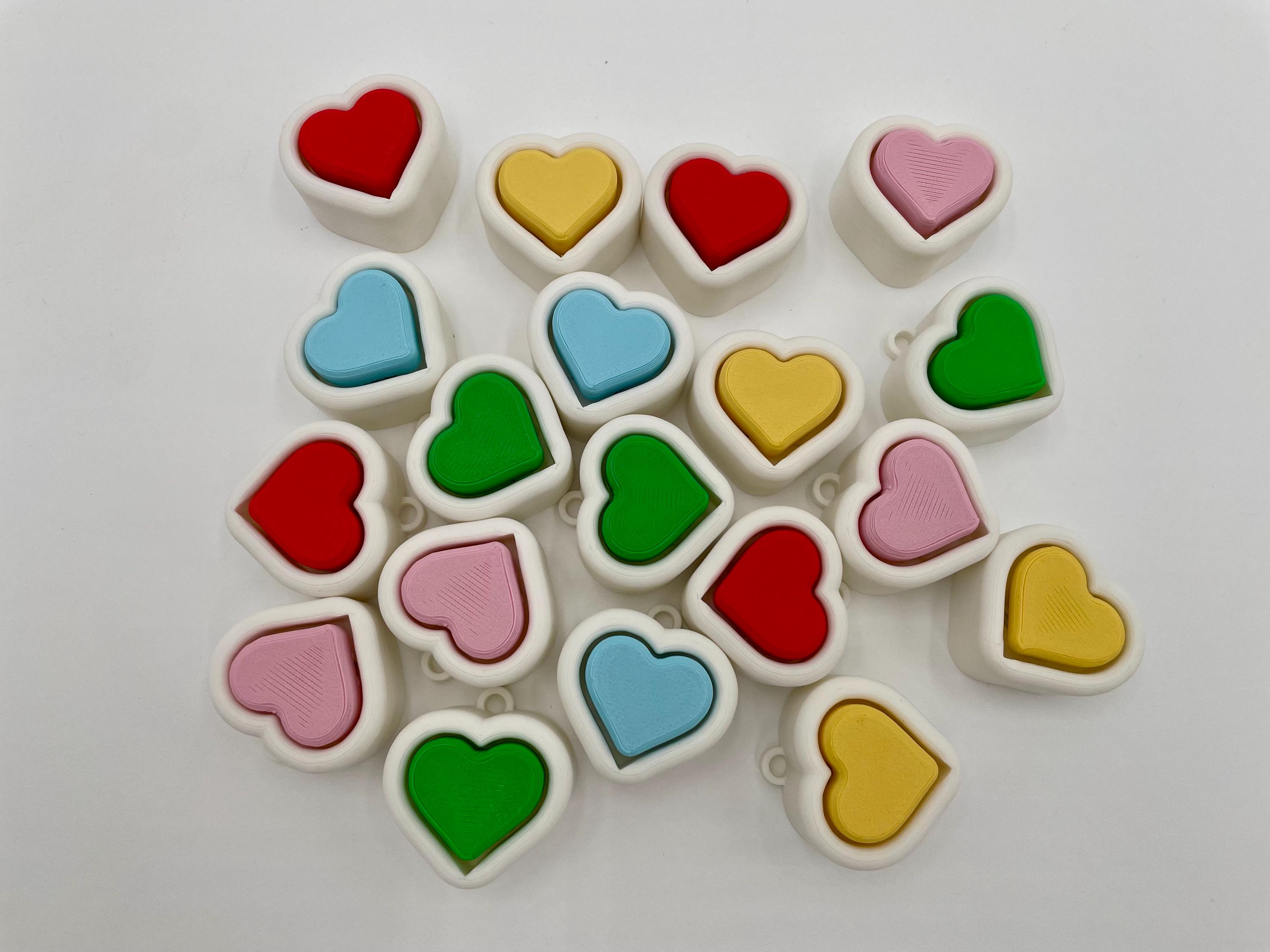 Heart Fidget Clicker | Custom Colors | Heart Shaped Keychain | Gifts ...