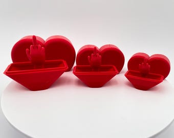 Heart Middle Finger Gag Gift | Valentine's Day Present | Gifts For Him | Gifts For Her | Personalized | Custom | Funny Gift |