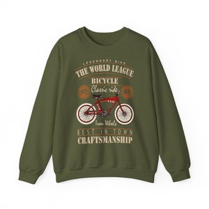 Bicycle Sweatshirt- Vintage Style Legendary Bike - Casual Cyclist Craftsmanship Tee for Birthday Gifts, Cyclist Gifts, Cycling Enthusiasts