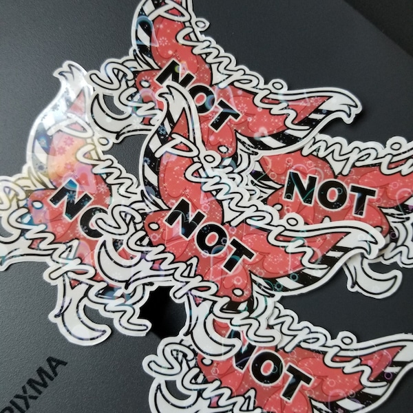Pimpin' Not Simpin' Valentino Vinyl Water Resistant Sticker