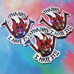Alastor Hates It Hazbin Hotel Inspired Vinyl Sticker