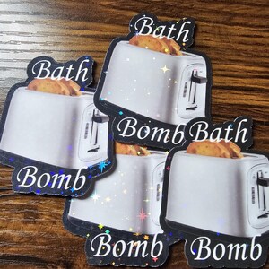 Bath Bomb Funny Vinyl Sticker