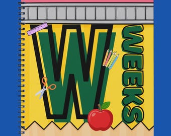 Custom Teacher Planner - Undated 12-Month Academic Organizer - Personalized Teacher Gift - Handcrafted Lesson & Goal Planner