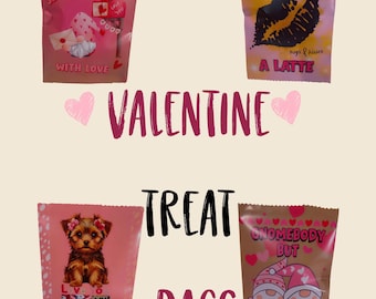 Valentine Treat Bag Printable Bundle | Valentine Candy Bag Template | Kids Classroom Valentine Treat Bags | Digital Download Valentine Favor