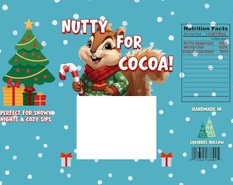 Nutty for Cocoa Treat Template hot cocoa pouch