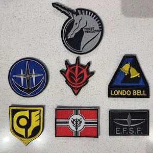 Anime Mecha Velcro Patch Collection | Embroidered Hook and Loop Tactical Patches | Robot Faction Morale Patch