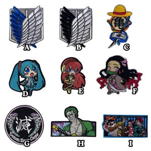Japanese Anime Inspired Embroidered Patches, Cute Manga Character Iron On Patch, Fantasy Warrior Sew On Applique, Jacket Backpack Patch