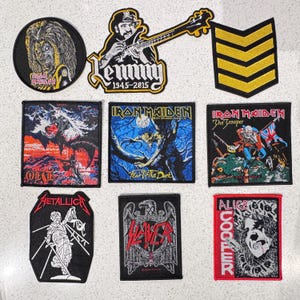 Parches bordados de heavy metal rock, arte de álbum de calavera, parche de banda de música gótica para chaleco de batalla, chaqueta, mochila DIY