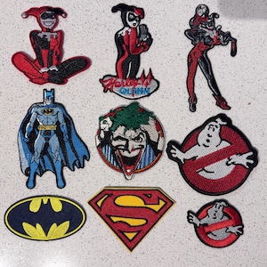 Retro Comic Inspired Embroidered Patch, Superhero Villain Iron On Patches, Cartoon Style Sew On Applique, Jacket Backpack Patch