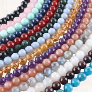 Natural Stone Round Beads 6mm 8mm 10mm Loose Beads DIY Jewelry Accessories Jade Bracelet Necklace Craft Supplies