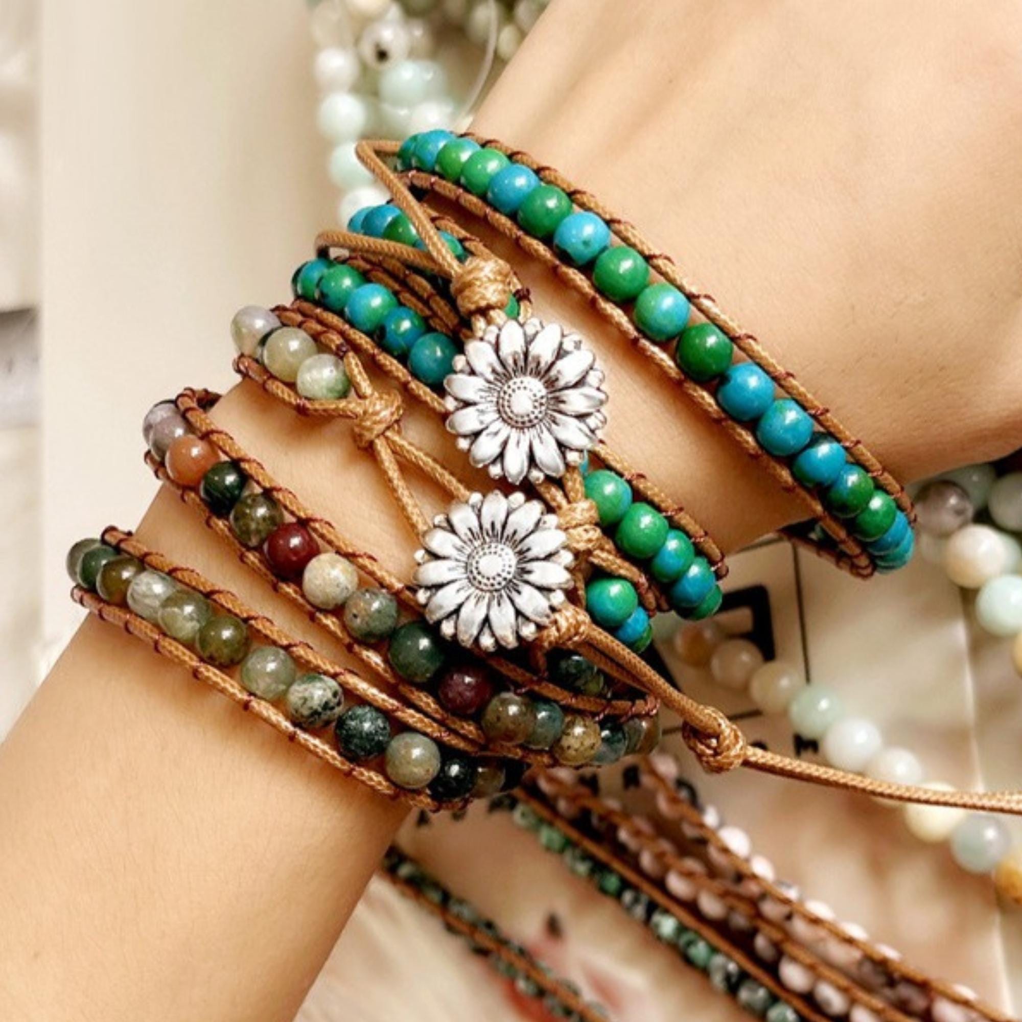 Perle Teschio Braccialetti Elasticizzati Con Perline Heishi In Argilla