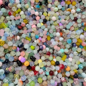 Loose Glass Beads by Pound DIY Materials for Jewelry Round Beads for Bracelets Hairpins and Accessories Perfect for Gift