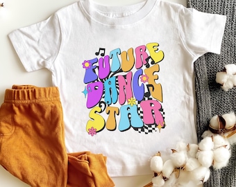 Future Dance Star Infant Shirt, Baby Ballet Dancer Tshirt, Dance Lover, Dancer Infant Tee Bright Retro, Tiny Dancers Outfit, Baby Gift