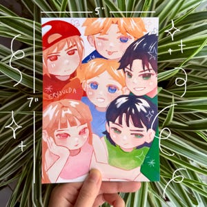 Powerpuff Girls x Rowdyruff Boys Art Print | PPG x RRB | 5&quot; x 7&quot; Print  | Print Room Decor | Fan Art
