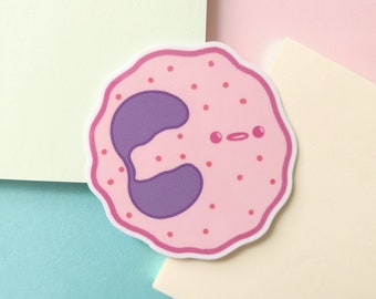 Eosinophil Kawaii Sticker|Hematology,Blood Cell Sticker|MLT, Lab Tech,Nurse Stickers|Laboratory Gift|Immunology Sticker|Clinical Lab Sticker