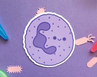 Neutrophil Kawaii Stickers|Hematology,Blood Cells,MLT,MLS, Lab Tech,Nurse Stickers|Laboratory,MLT,Phlebotomy Gifts|Immunology Art