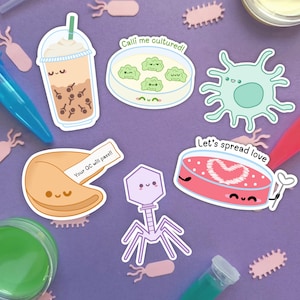 Pegatinas de laboratorio: Set de regalo de ciencias para laboratorio - Elige 6