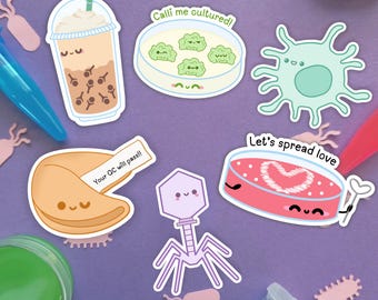 Laboratory Stickers: Lab Science Gift Set - Pick Any 6