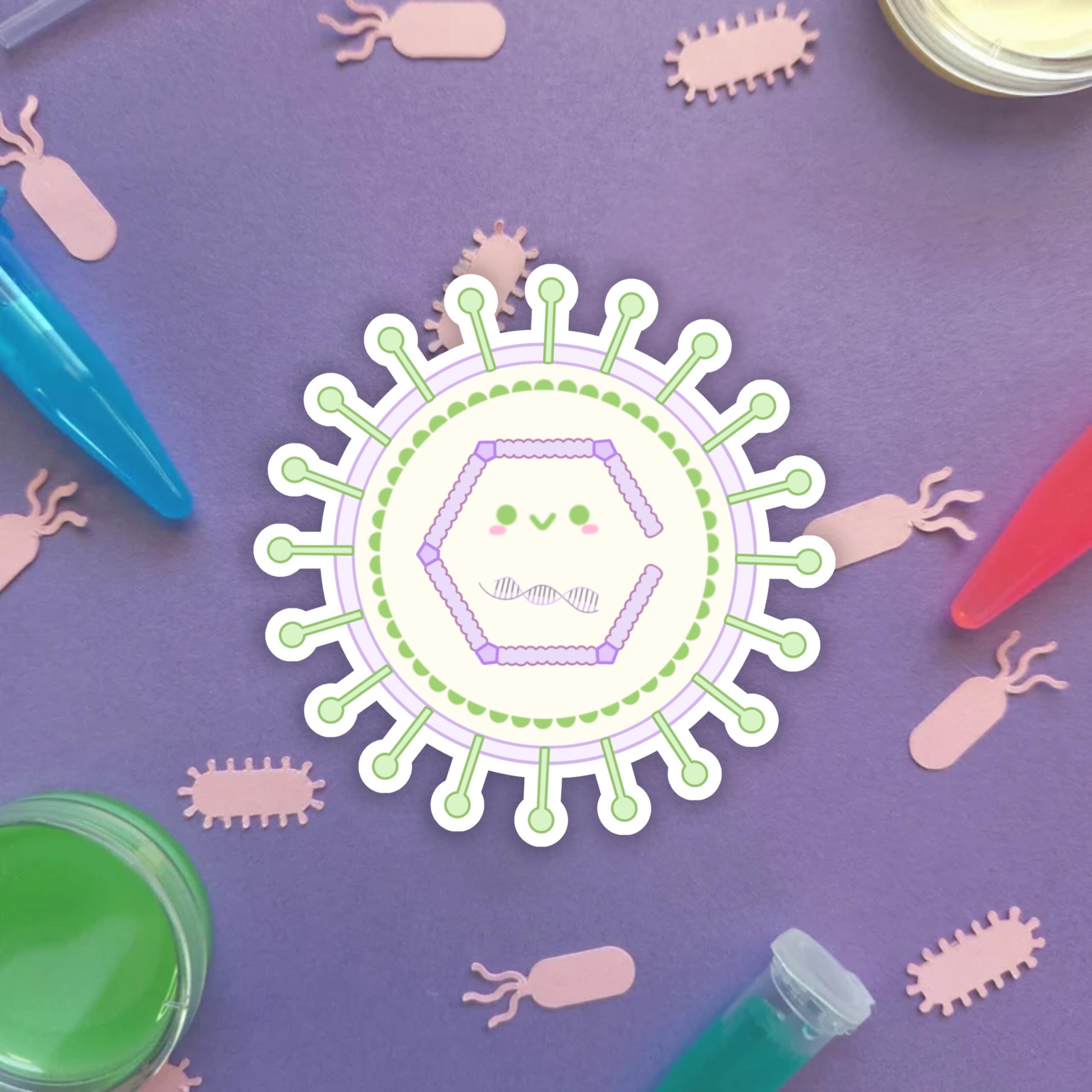 Epstein–barr Virus Sticker | Virology & Clinical Lab Science - Etsy