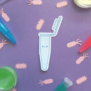 Tubo PCR Kawaii Pegatinas/Genética,Ciencia,MLT,MLS, Tecnología de Laboratorio,Pegatinas/Laboratorio,Genética,Ciencia,Regalos/Genética,Arte Científico