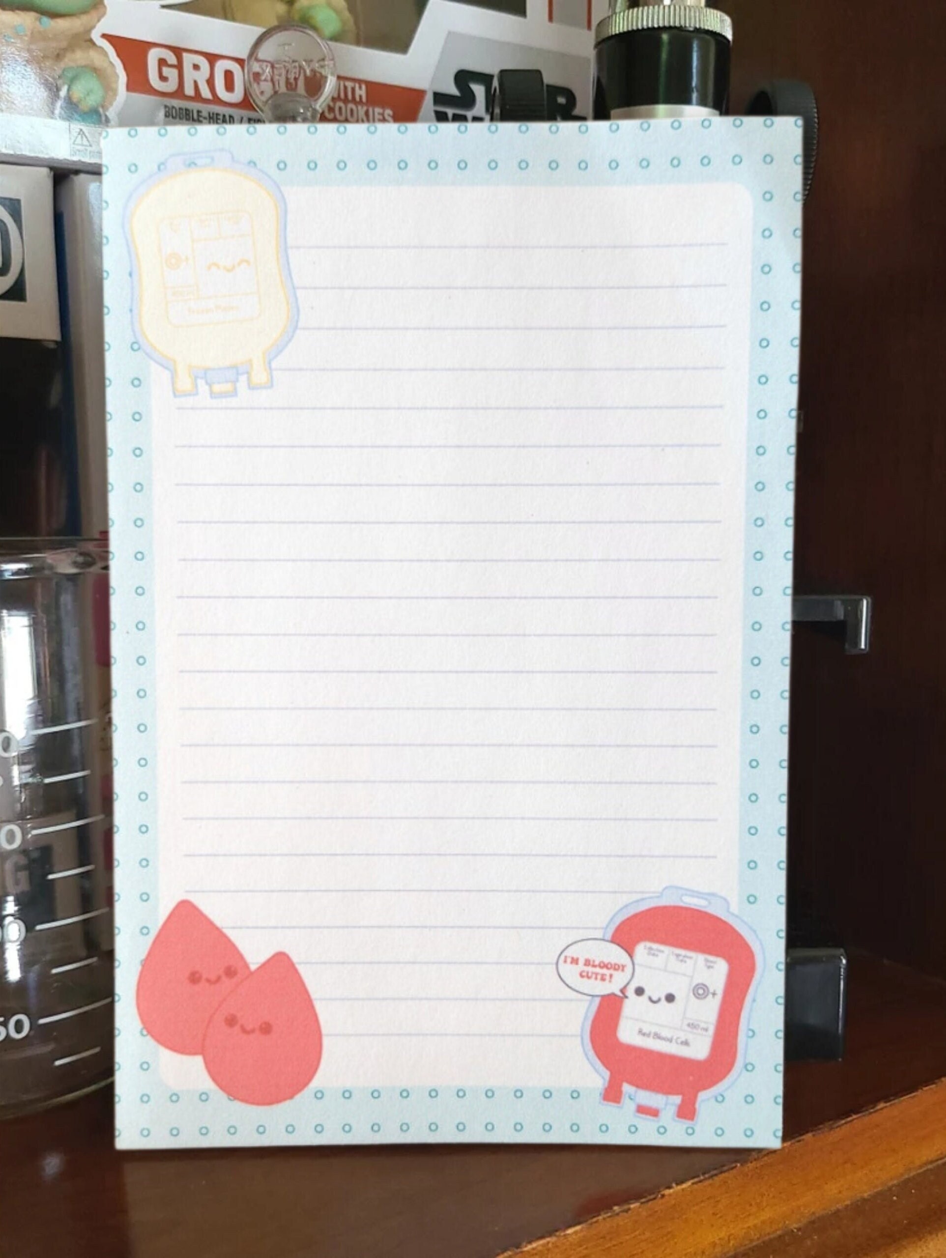 Blood Bank Notepad, Lab Stationery for MLS, MLT, Laboratory Tech, Gift ...
