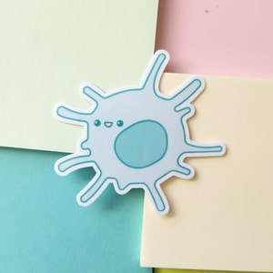 Células dendríticas Kawaii pegatina/pegatina de inmunología/regalo de inmunología/pegatinas de laboratorio/MLT Lab tech pegatina/regalo de laboratorio/arte de inmunología