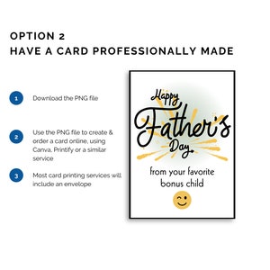 Printable Stepdad Father's Day Card Printable Father's Day Card for ...