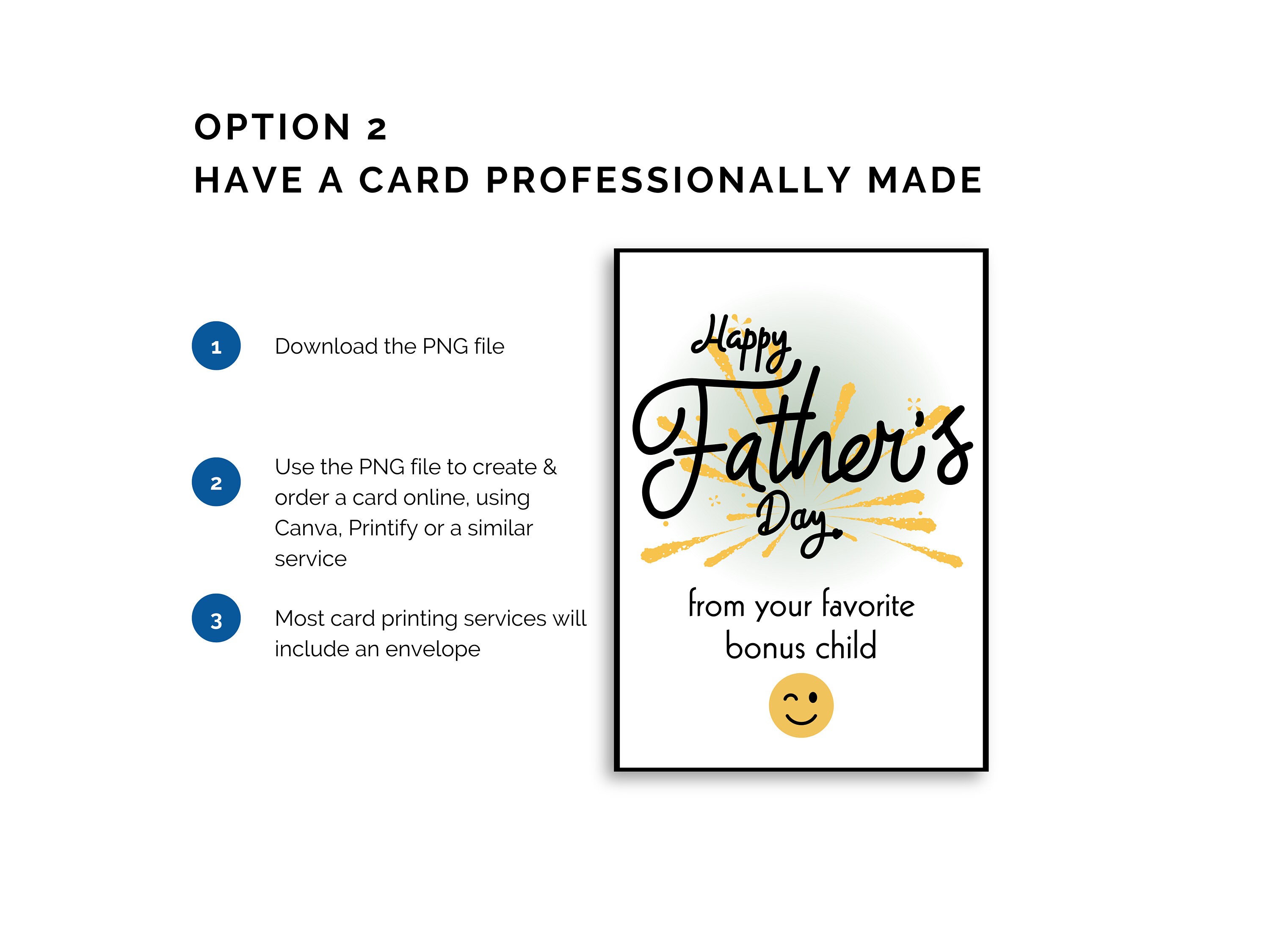 Printable Stepdad Father's Day Card Printable Father's Day Card for ...