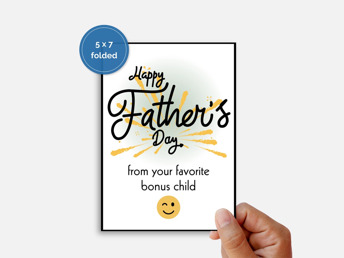 Printable Stepdad Father's Day Card Printable Father's Day Card for ...