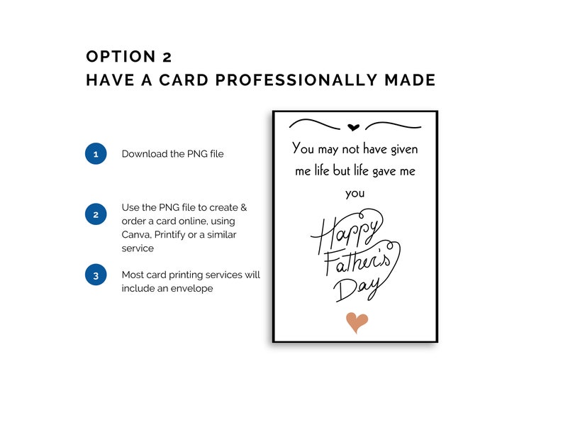 Printable Stepdad Father's Day Card; Printable Father's Day Card for ...