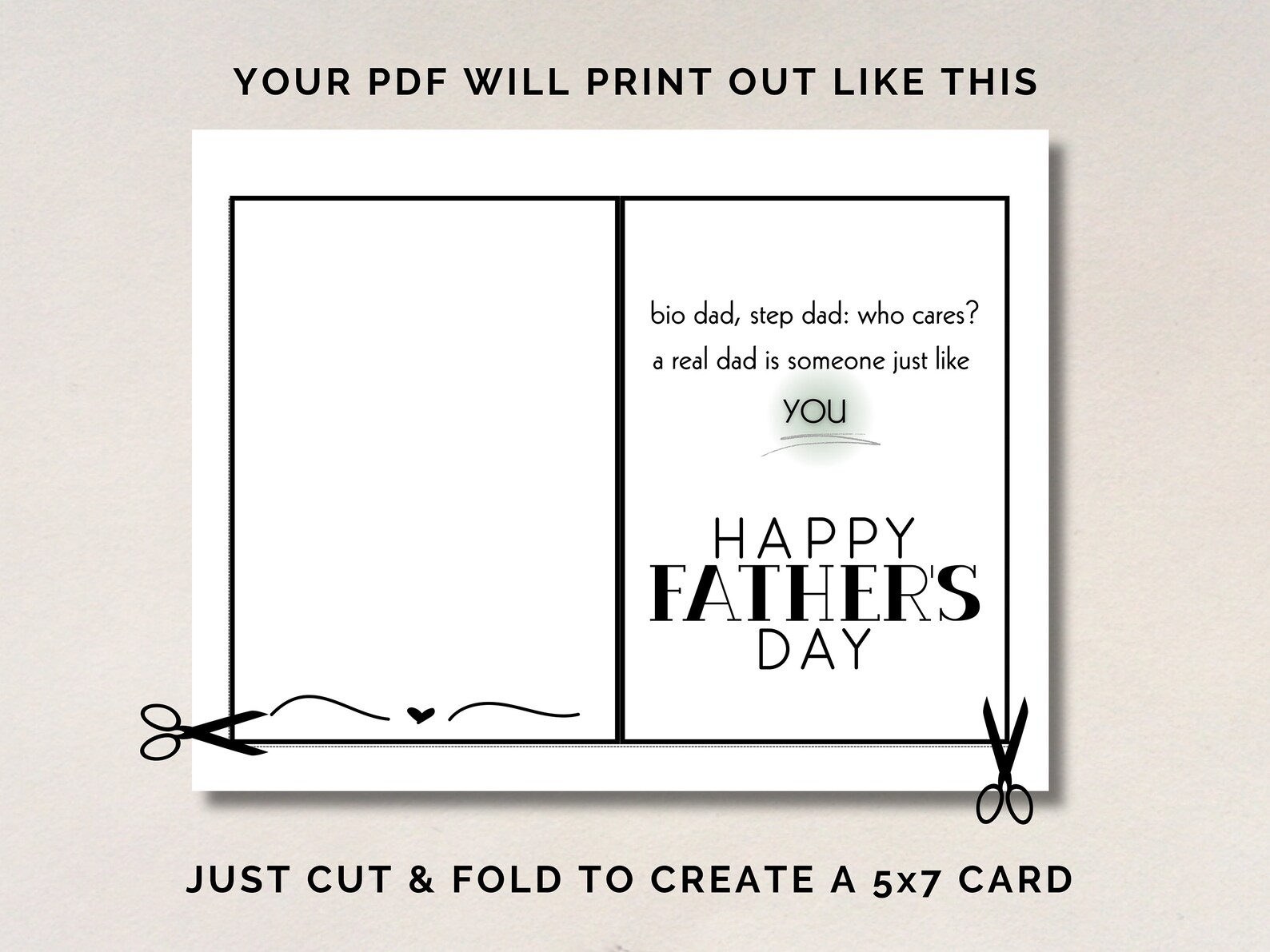 Printable Stepdad Father's Day Card Printable Father's Day Card for Step Dads - Etsy