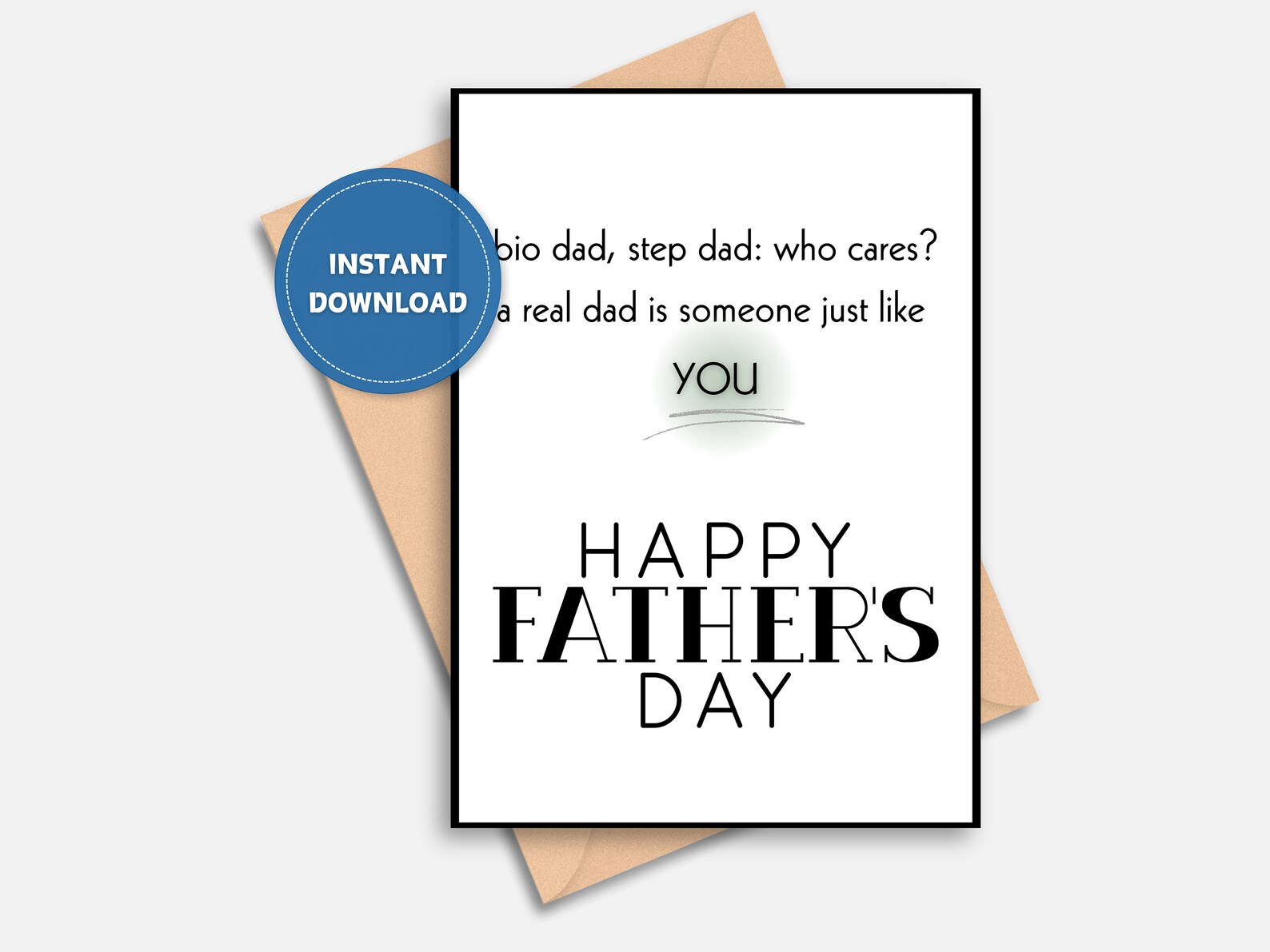 Printable Stepdad Father's Day Card Printable Father's Day Card for Step Dads - Etsy