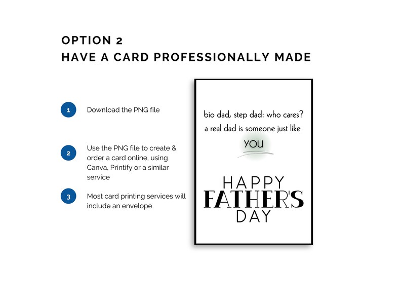 Printable Stepdad Father's Day Card Printable Father's Day Card for ...