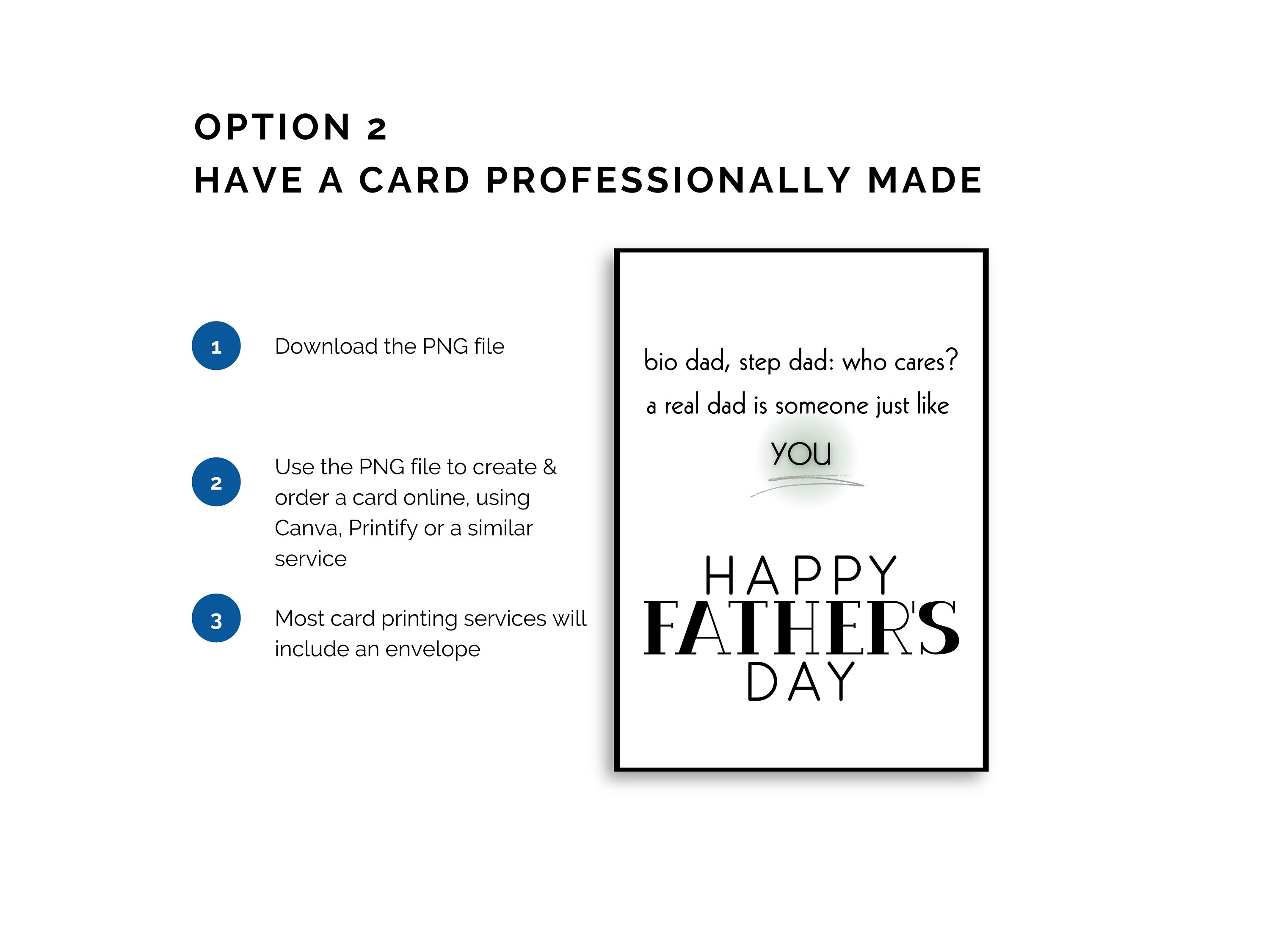 Printable Stepdad Father's Day Card Printable Father's Day Card for ...