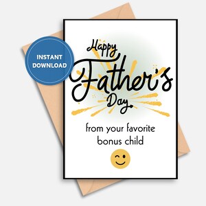 Printable Stepdad Father's Day Card Printable Father's Day Card for ...